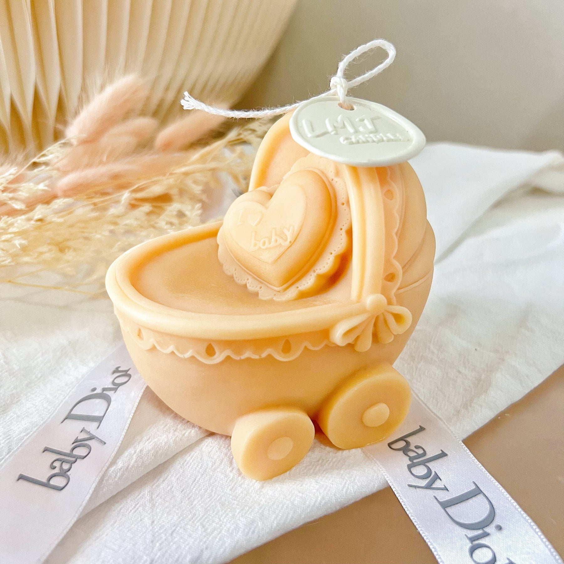 Vintage Baby Pram - Doll Stroller Scented Soy Candle | LMJ Candles