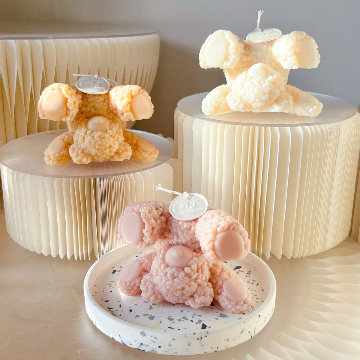 Handstand Teddy Bear Scented Soy Candle - Cute Animal Candle | LMJ Candles