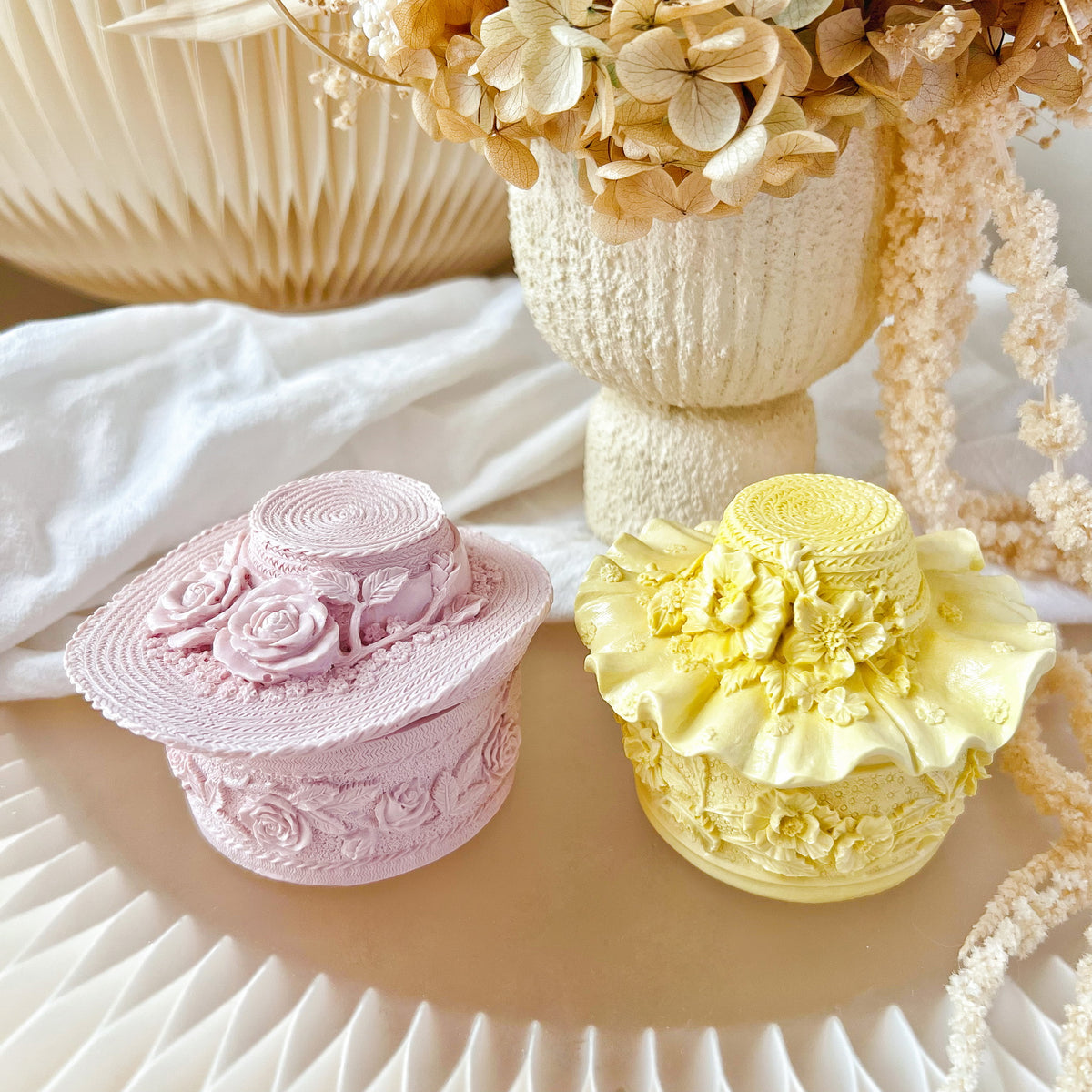 Handcrafted Hat Shaped Trinket Box | LMJ Candles