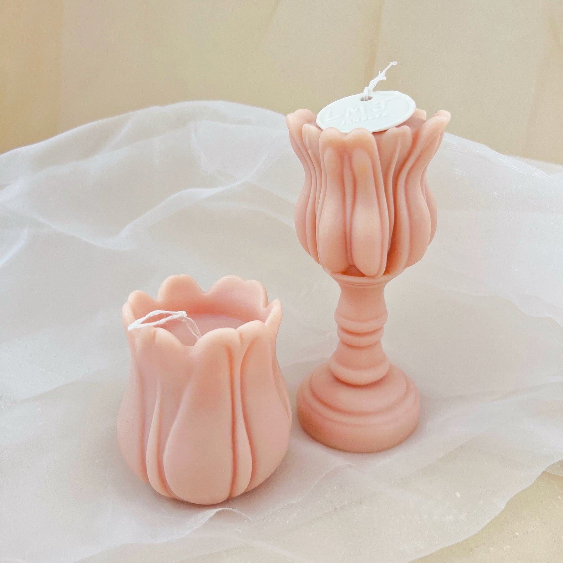 Tulip Scented Soy Candle - Handmade Flower Candle | LMJ Candles
