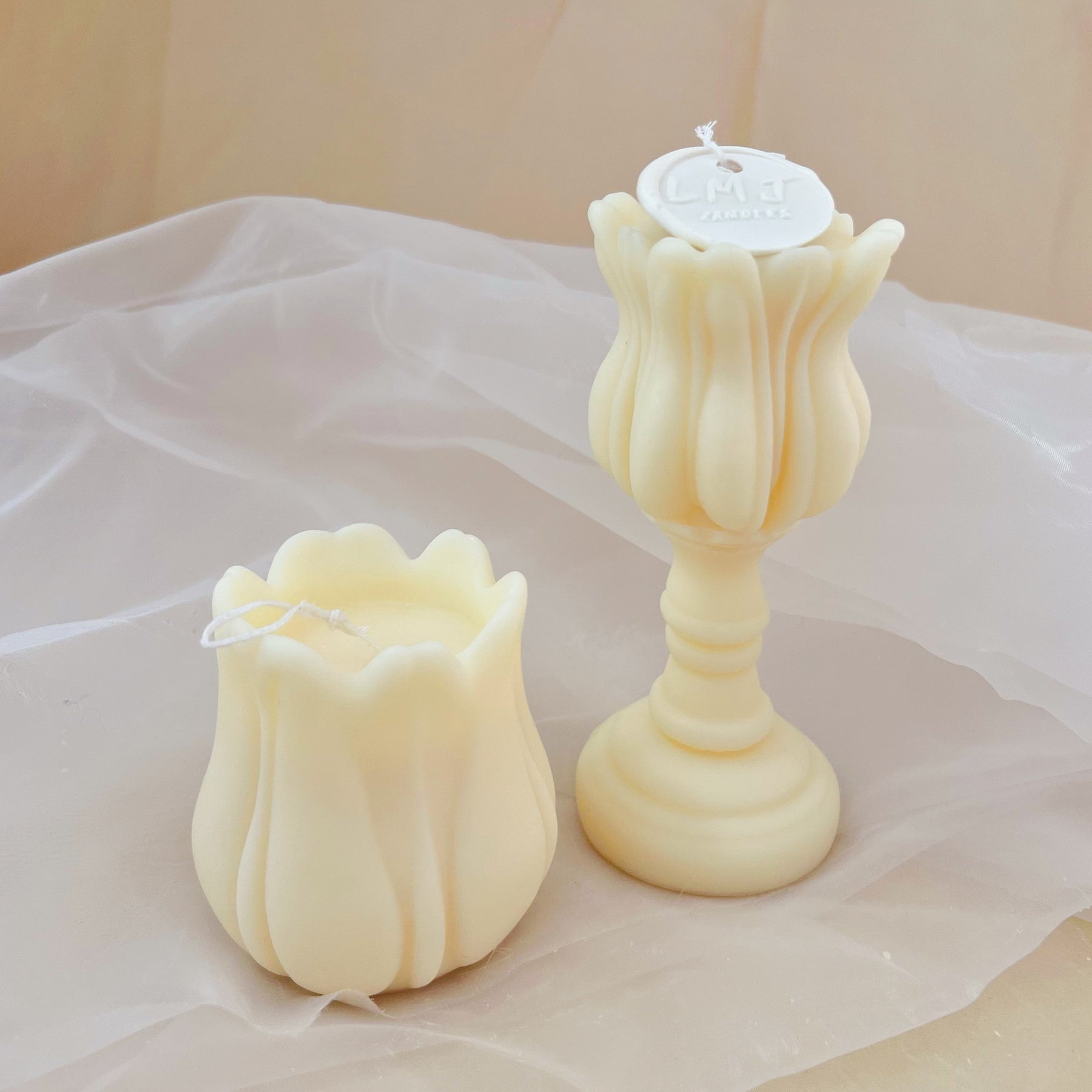 Tulip Scented Soy Candle - Handmade Flower Candle | LMJ Candles