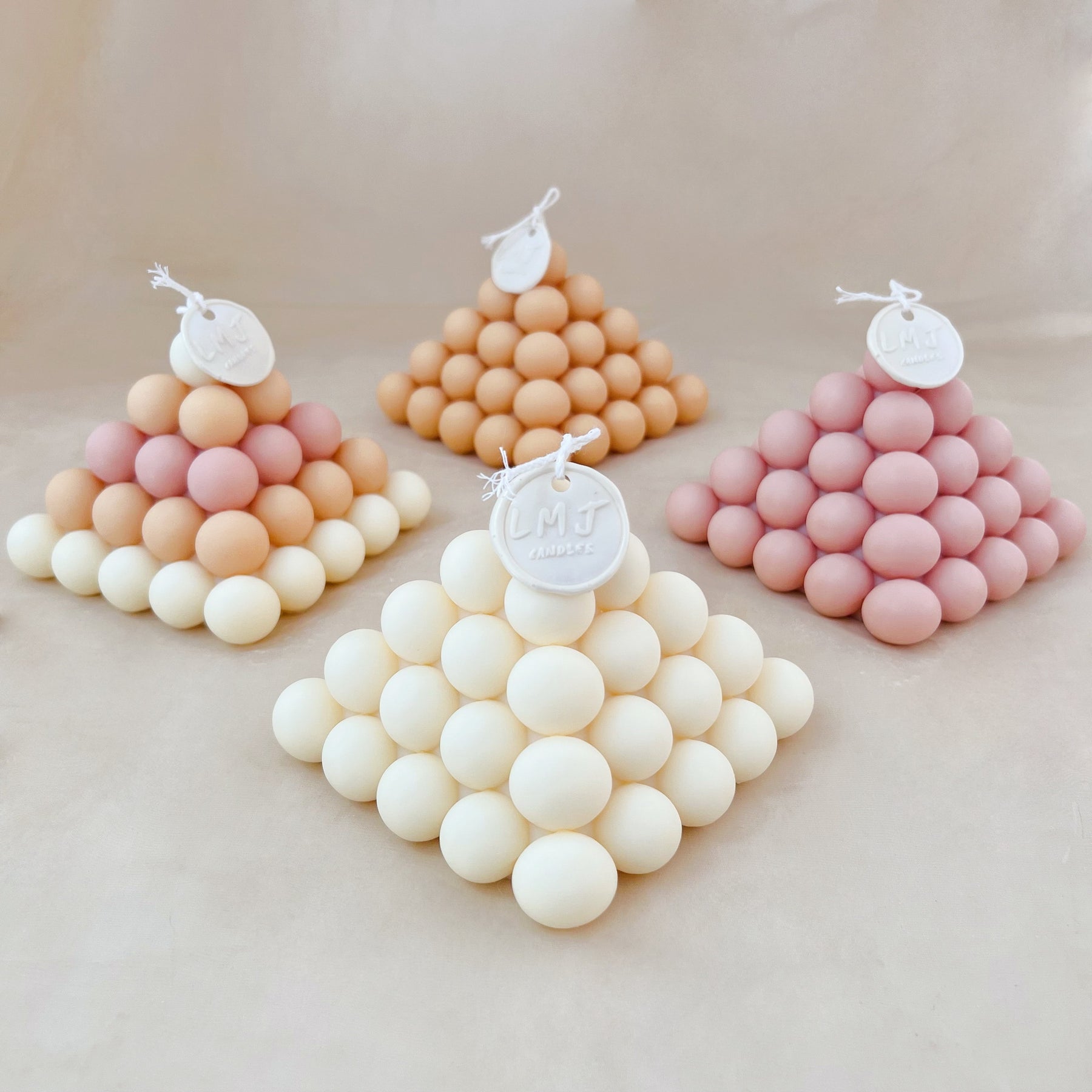 Pyramid Bubble Scented Soy Candle - Unique Home Décor | LMJ Candles