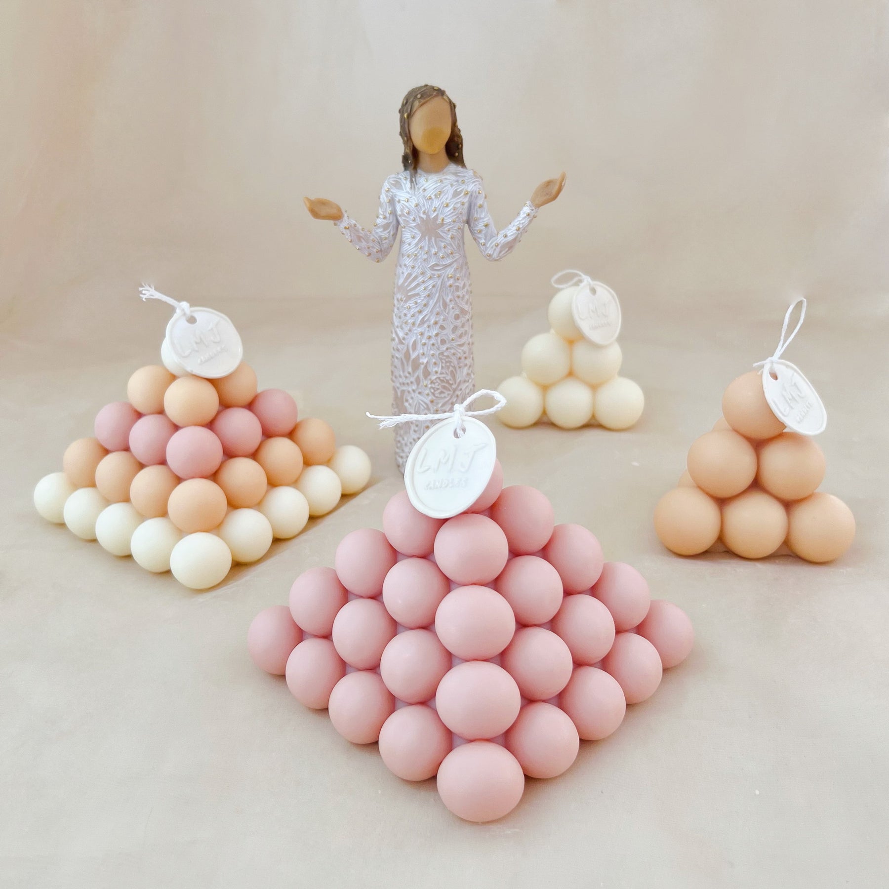 Pyramid Bubble Scented Soy Candle - Unique Home Décor | LMJ Candles