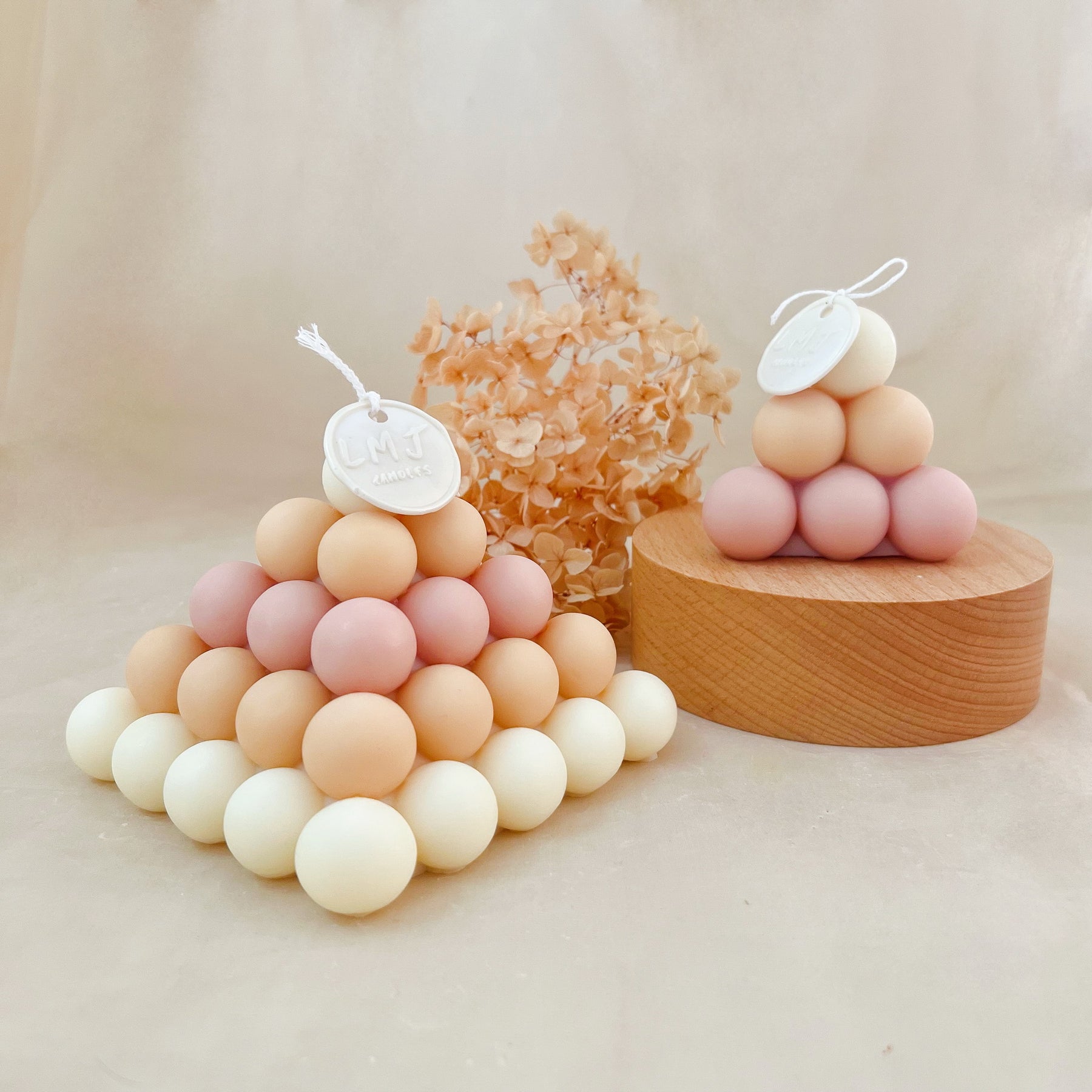 Pyramid Bubble Scented Soy Candle - Unique Home Décor | LMJ Candles