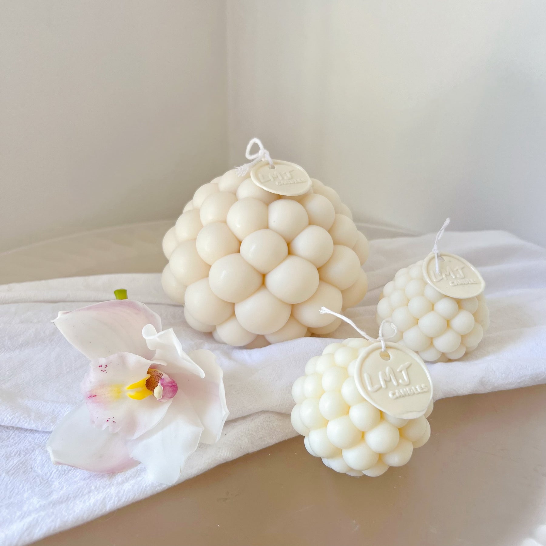 Luxury Bubble Ball Cube Scented Soy Candle | LMJ Candles