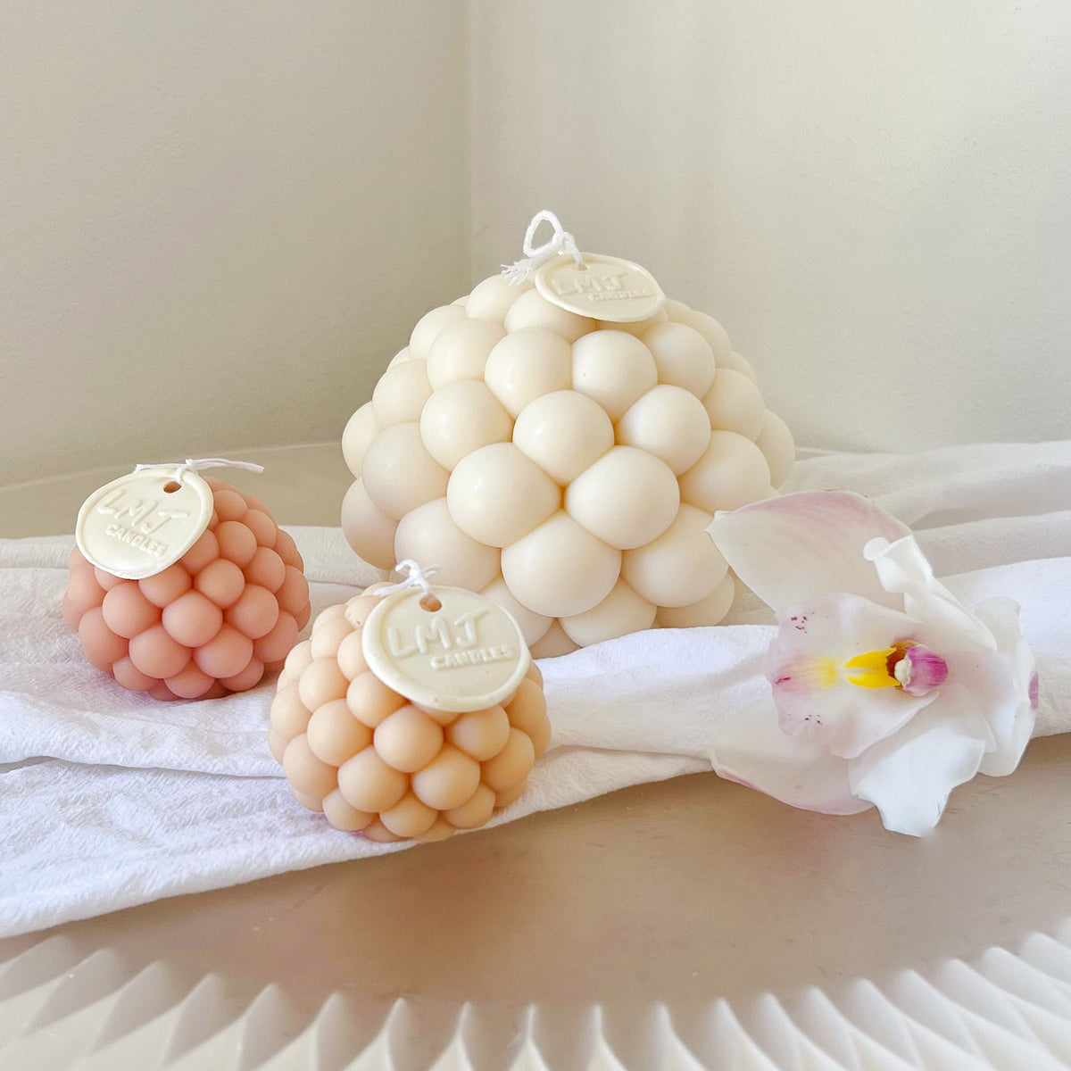Luxury Bubble Ball Cube Scented Soy Candle | LMJ Candles