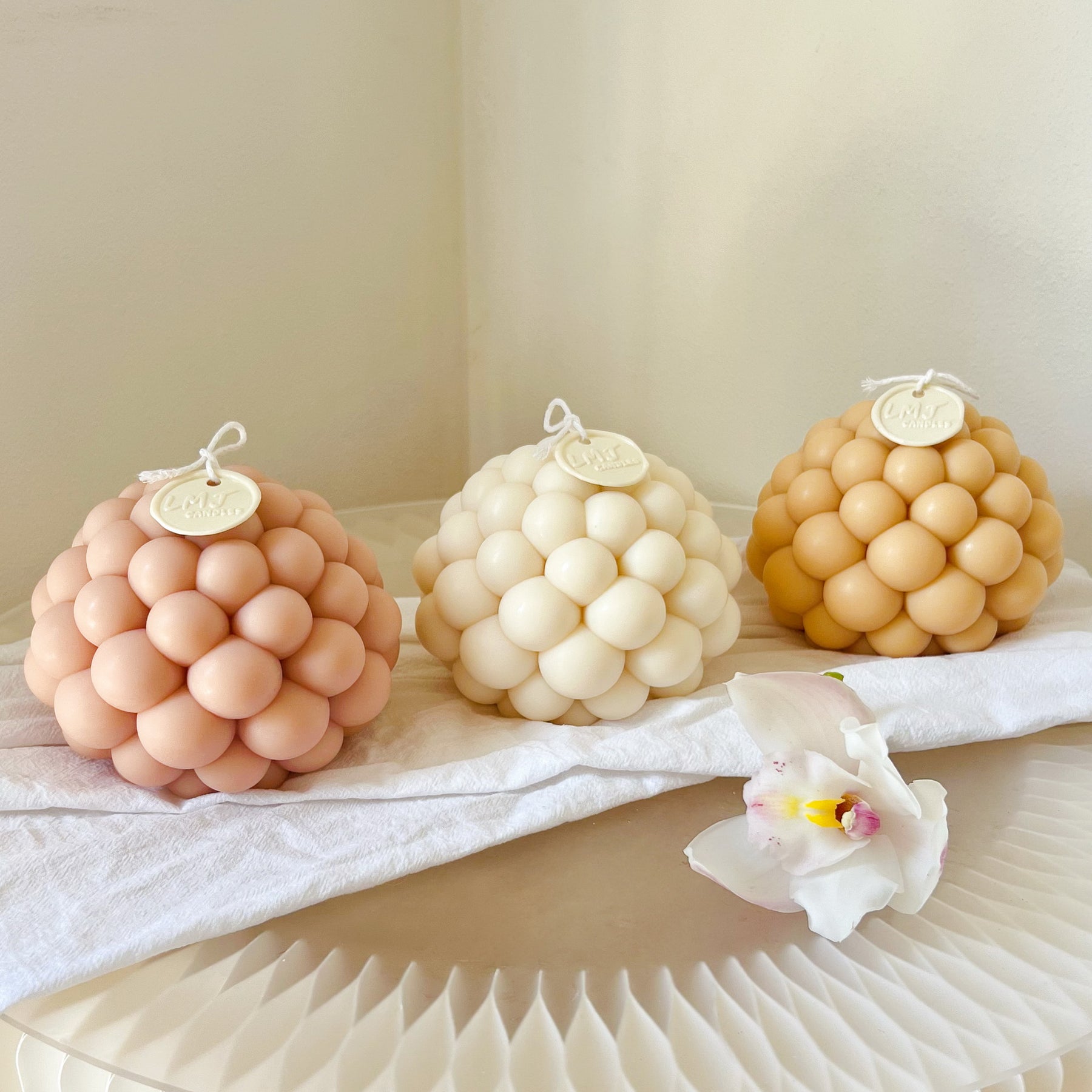 Luxury Bubble Ball Cube Scented Soy Candle | LMJ Candles