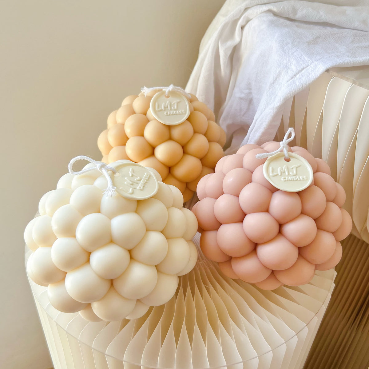 Luxury Bubble Ball Cube Scented Soy Candle | LMJ Candles