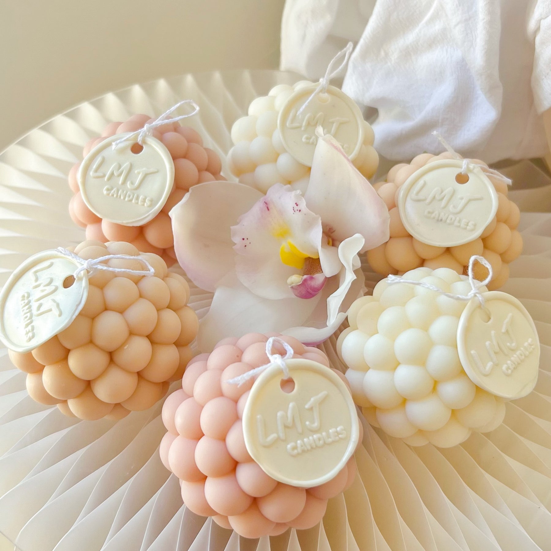 Luxury Bubble Ball Cube Scented Soy Candle | LMJ Candles