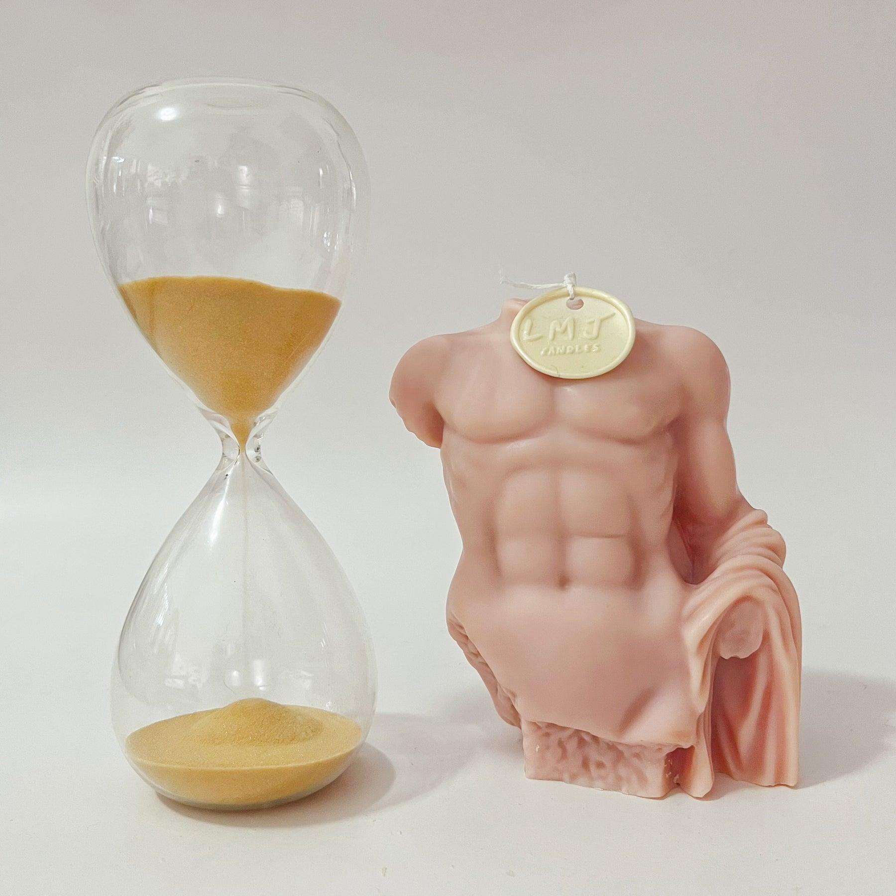 Greek Body Statue Candle - Male Torso Scented Soy Candle LMJ Candles