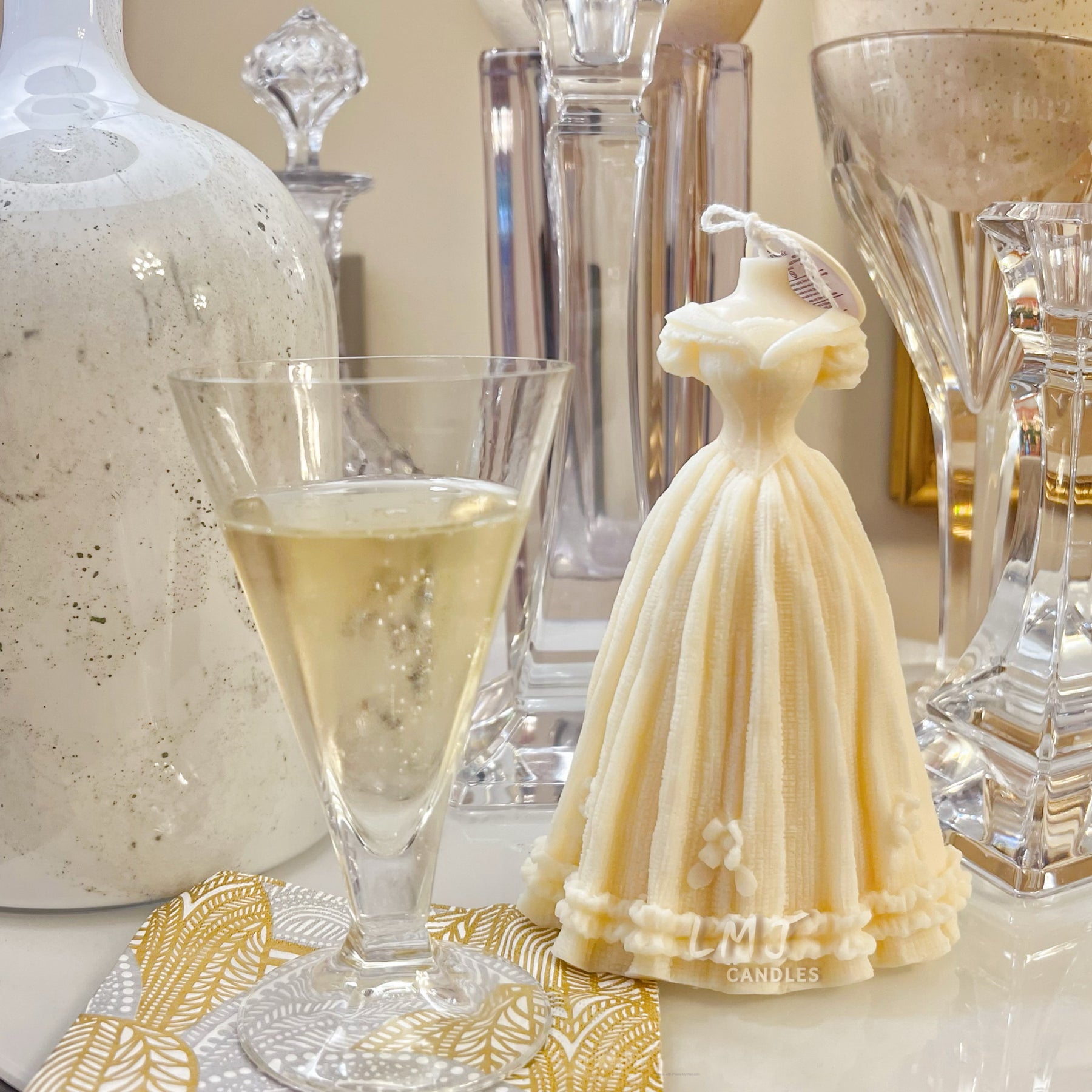 Vintage Wedding Dress Candle - Best Wedding Gift | LMJ Candles