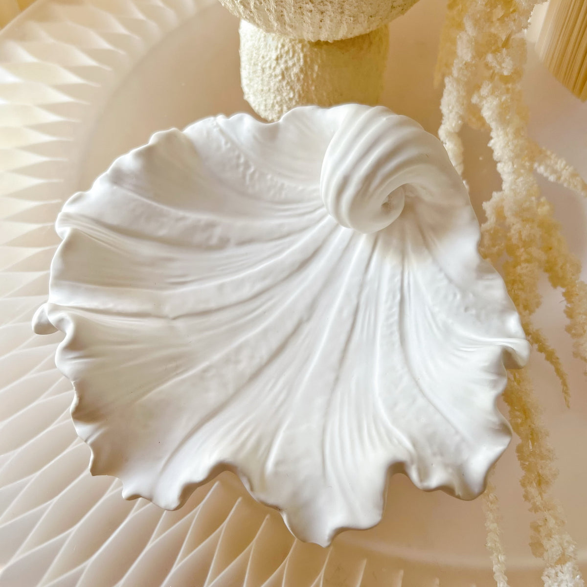 Handcrafted Large Shell Decorative Tray | Trinket Dish - LMJ Candles