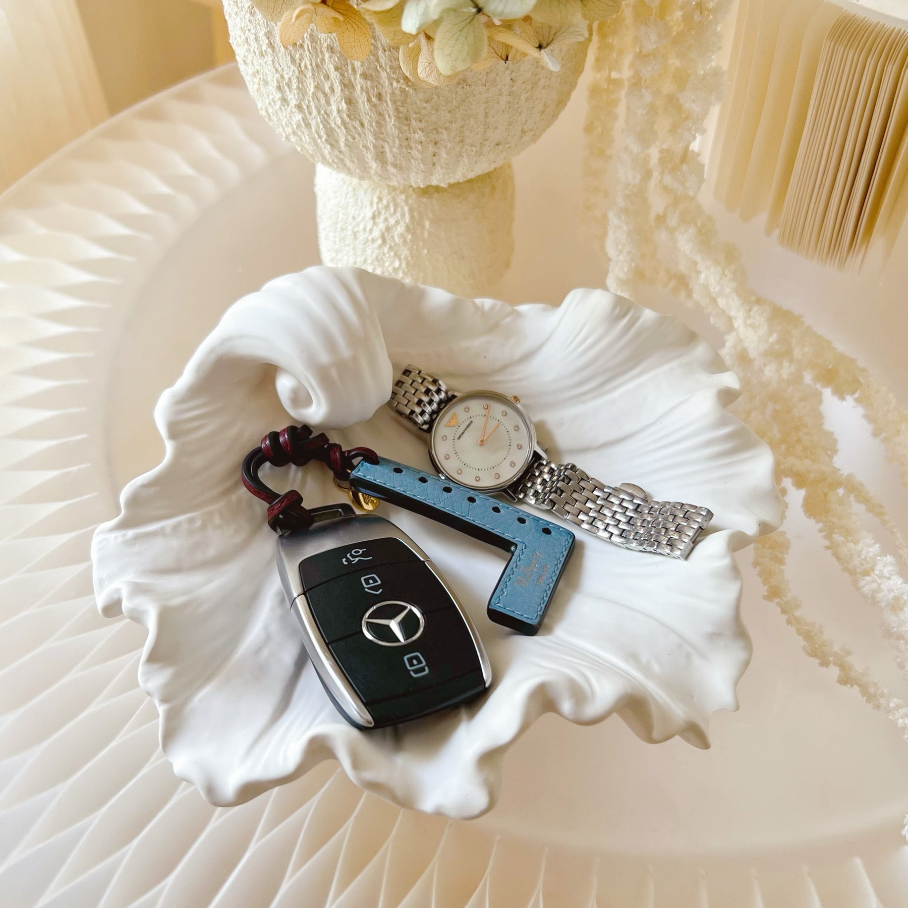 Handcrafted Large Shell Decorative Tray | Trinket Dish - LMJ Candles