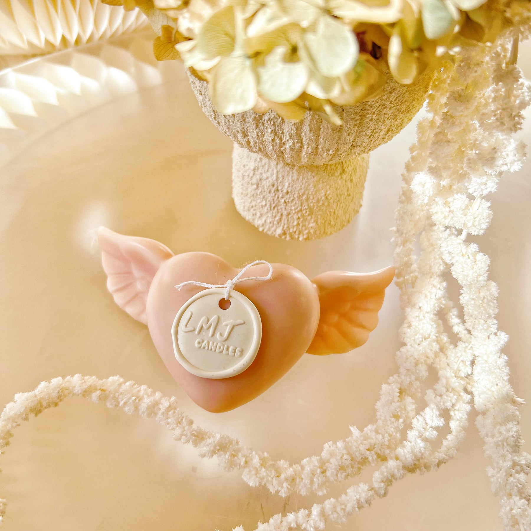 Angel Wings Heart Shaped Scented Soy Candle | LMJ Candles