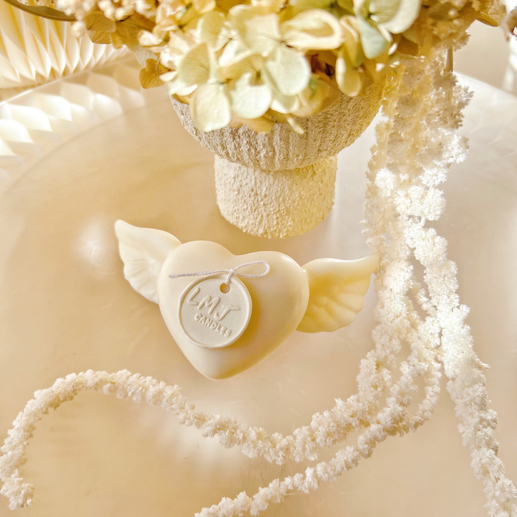 Angel Wings Heart Shaped Scented Soy Candle | LMJ Candles