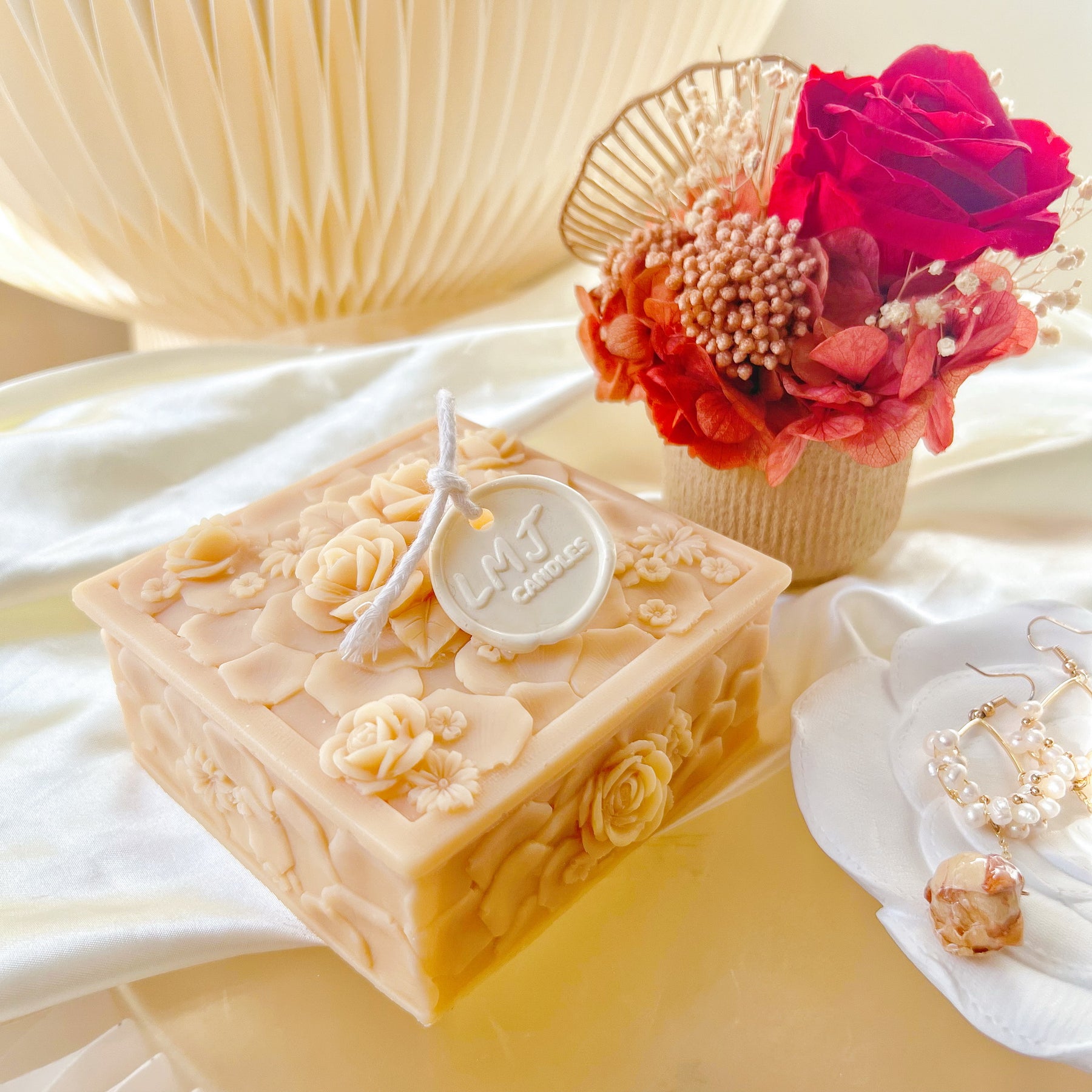 Rose Keepsake Box Scented Soy Candle - Anniversary Gift | LMJ Candles