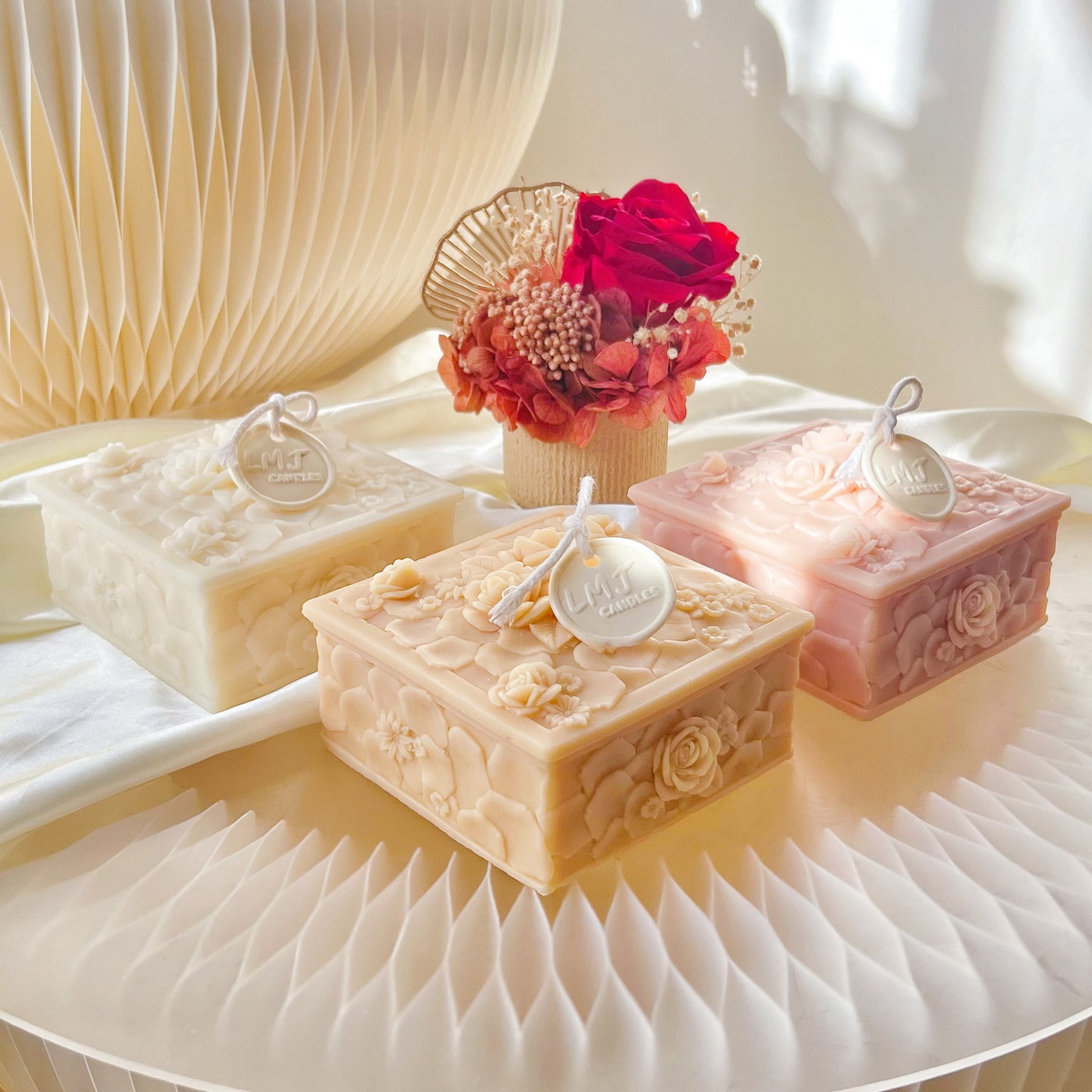Rose Keepsake Box Scented Soy Candle - Anniversary Gift | LMJ Candles