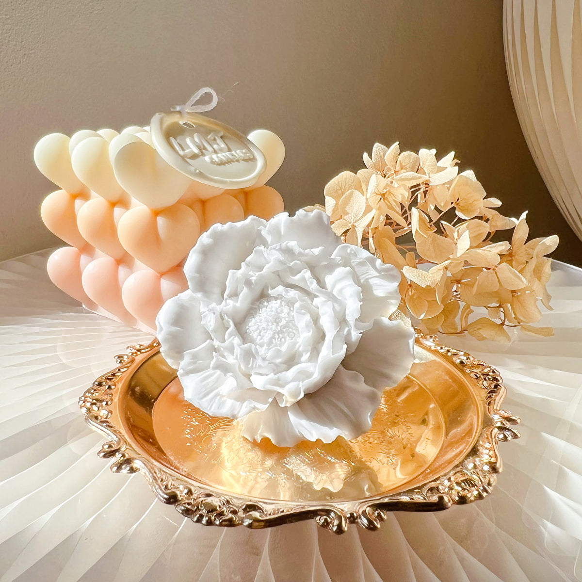 Peony Flower Air Freshener - Car Vent Clip | LMJ Candles