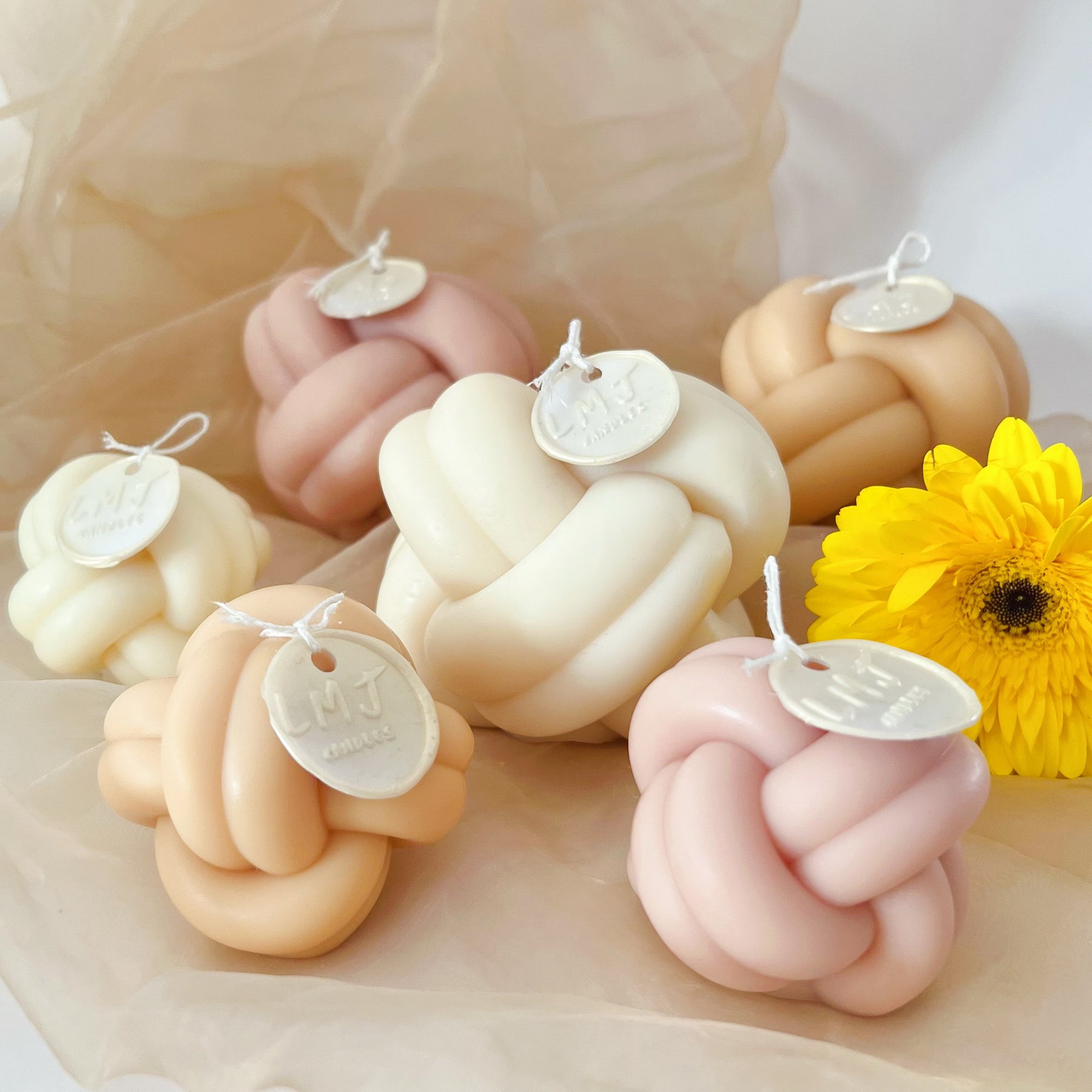 Knot Ball Scented Candle - Centerpiece Sculptural Candle | LMJ Candles
