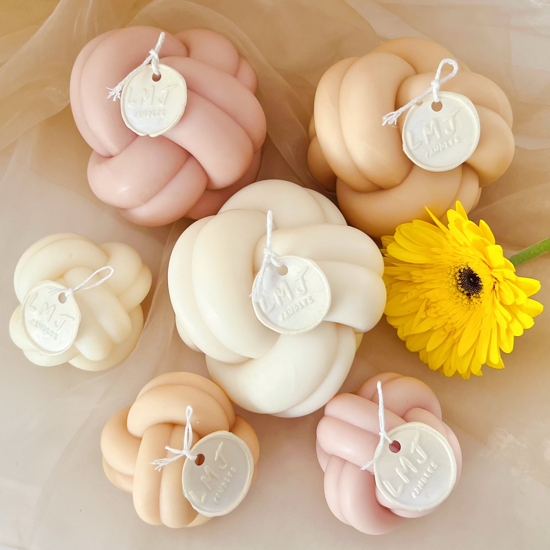 Knot Ball Scented Candle - Centerpiece Sculptural Candle | LMJ Candles
