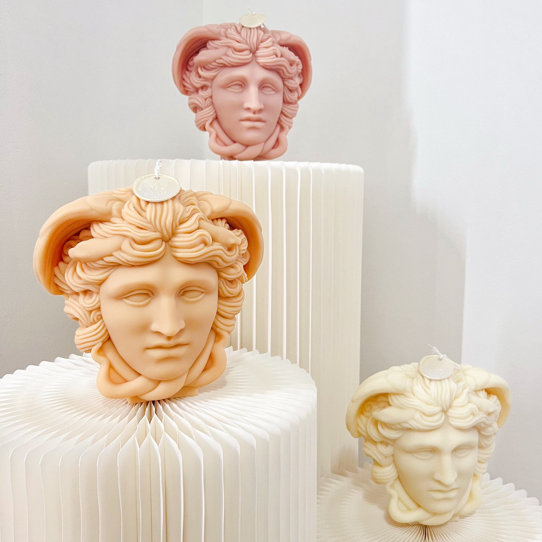 Greek Mythology Décor: Medusa Bust Scented Soy Candle | LMJ Candles