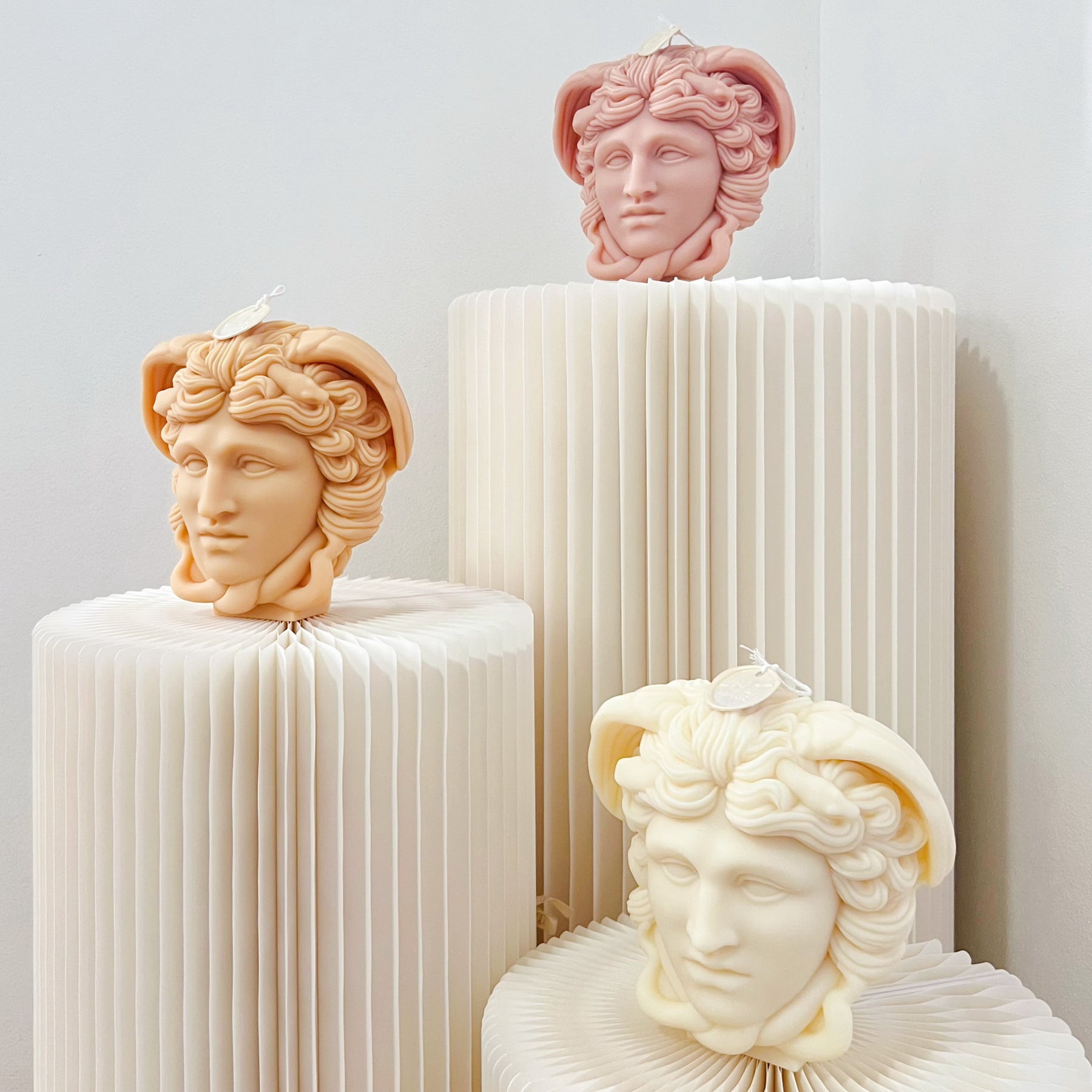 Greek Mythology Décor: Medusa Bust Scented Soy Candle | LMJ Candles