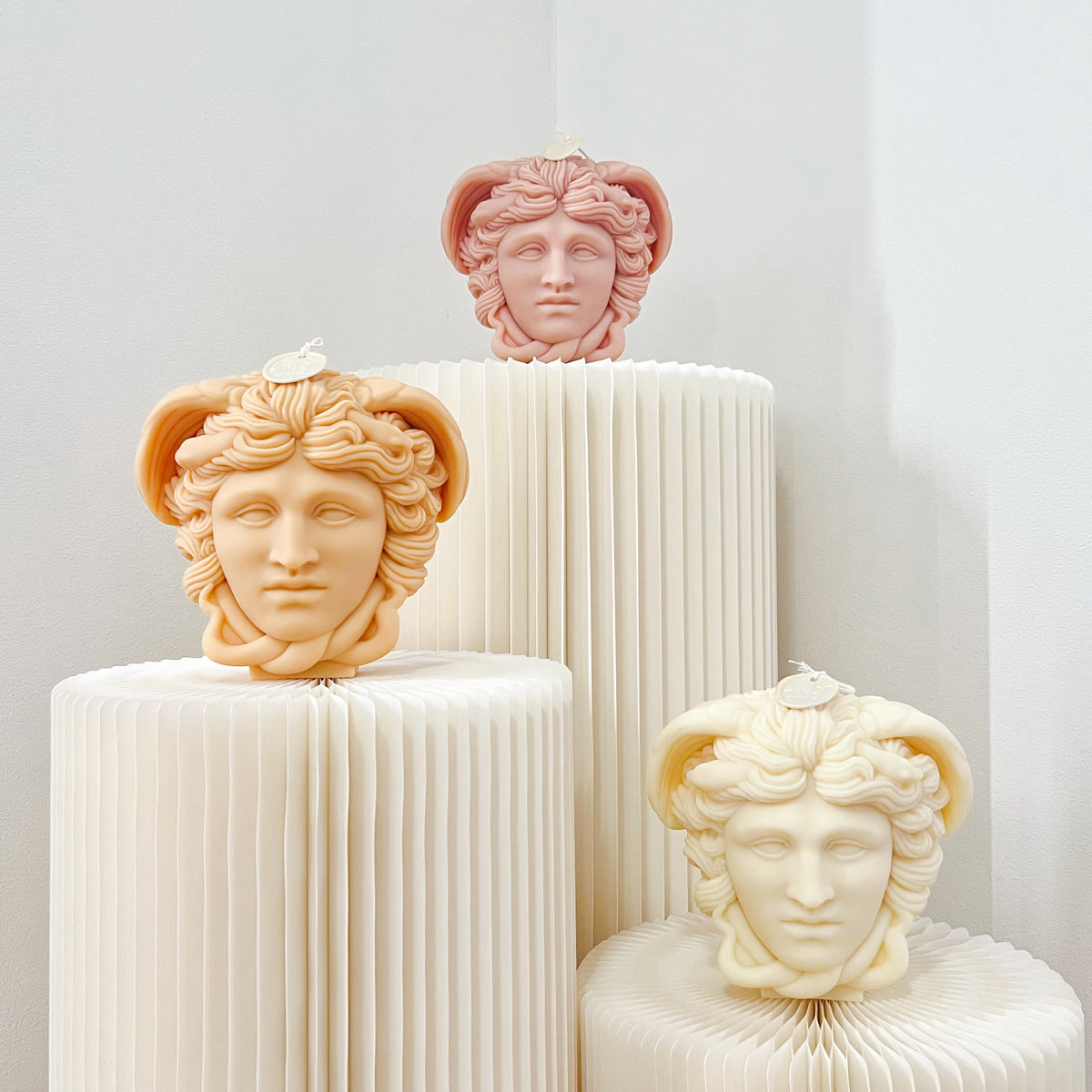 Greek Mythology Décor: Medusa Bust Scented Soy Candle | LMJ Candles