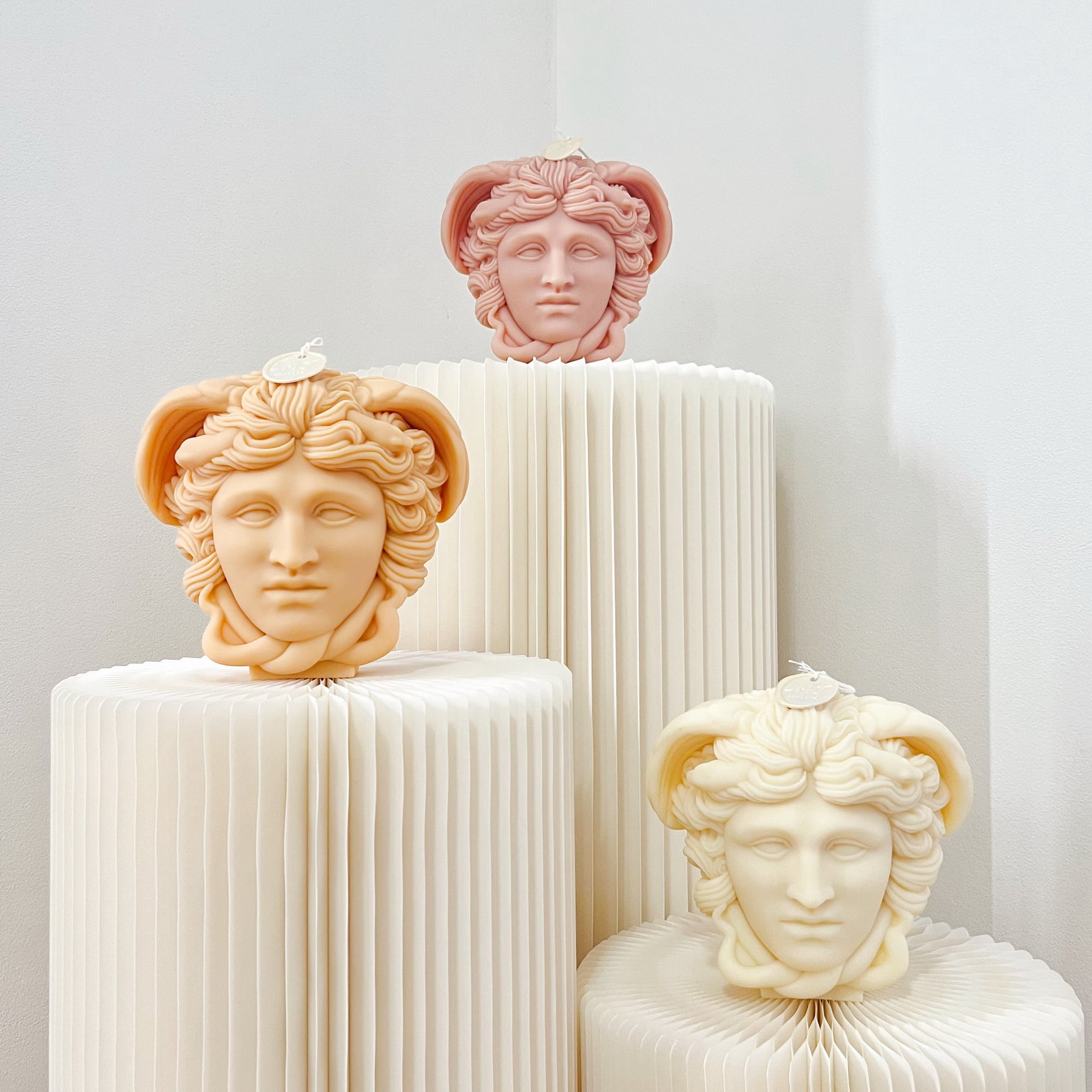 Greek Mythology Décor: Medusa Bust Scented Soy Candle | LMJ Candles