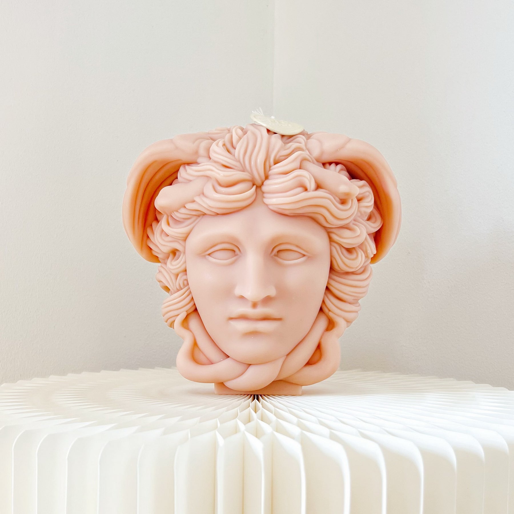 Greek Mythology Décor: Medusa Bust Scented Soy Candle | LMJ Candles