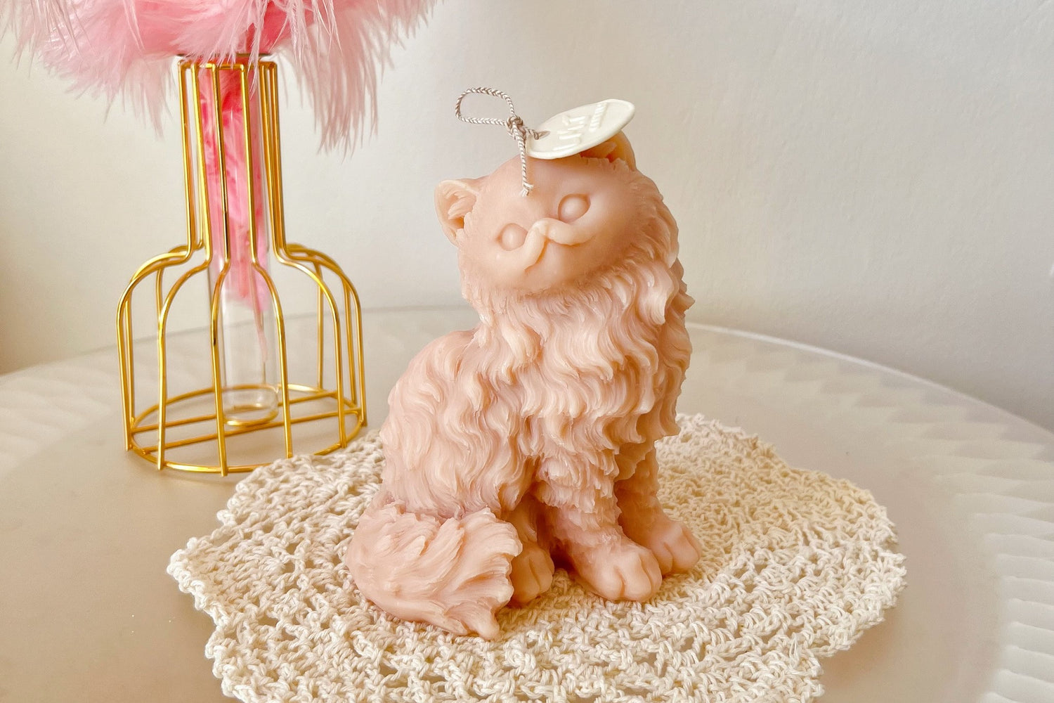 Handmade Cute Longhair Cat Candles - Soy Wax Candles Australia - LMJ Candles