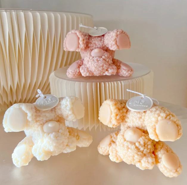 The Irresistible Charm of Rose Bear and Teddy Bear Candles from LMJ Candles