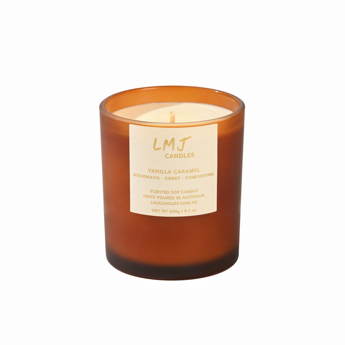 Vanilla Caramel Candle, Natural Soy Wax Candle, LMJ Candles