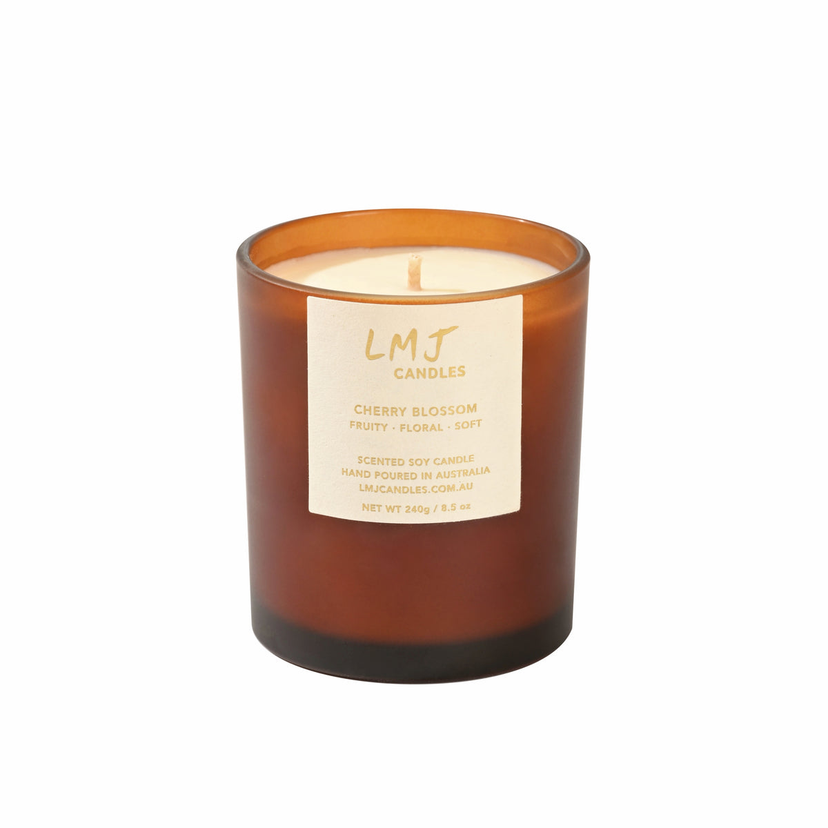 Cherry Blossom Soy Candle, Floral & Fruity Candle Australia, LMJ Candles