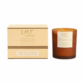 Green Tea & Lemongrass Candle, Natural Soy Candle, LMJ Candles
