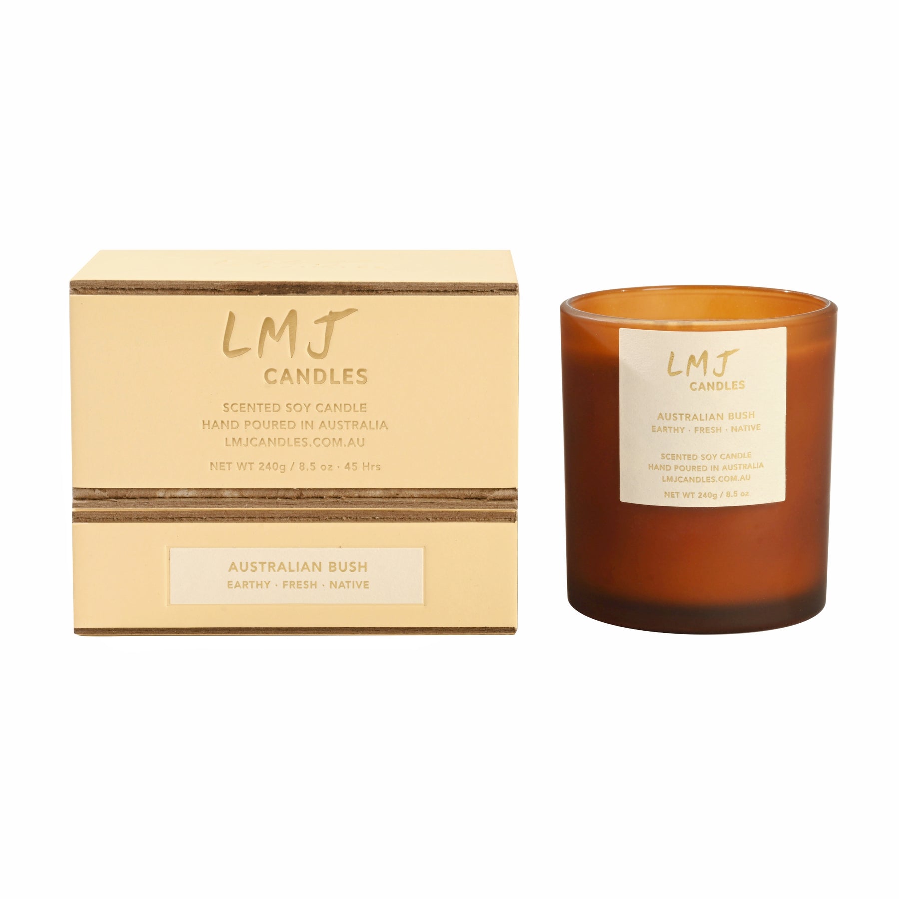 Australian Bush Soy Candle, Eucalyptus & Sandalwood Candle Australia, LMJ Candles