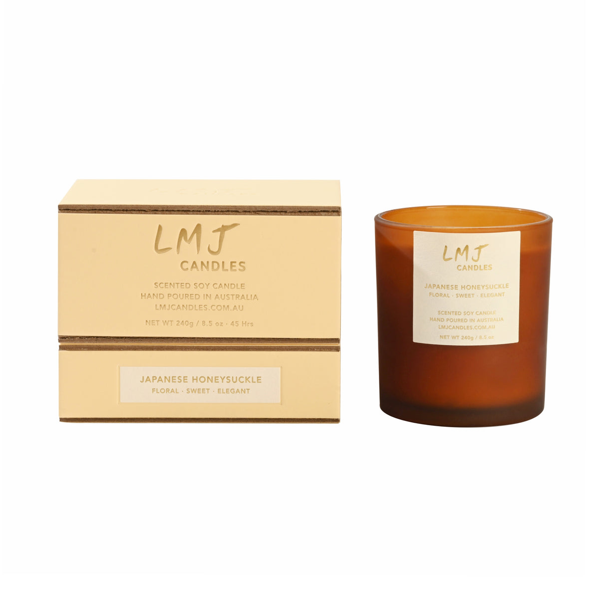 Japanese Honeysuckle Soy Candle, Sweet Floral Candle Australia, LMJ Candles