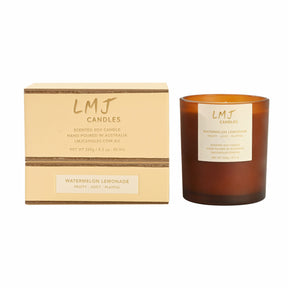Watermelon Lemonade Soy Candle, Fruity Citrus Candle Australia, LMJ Candles