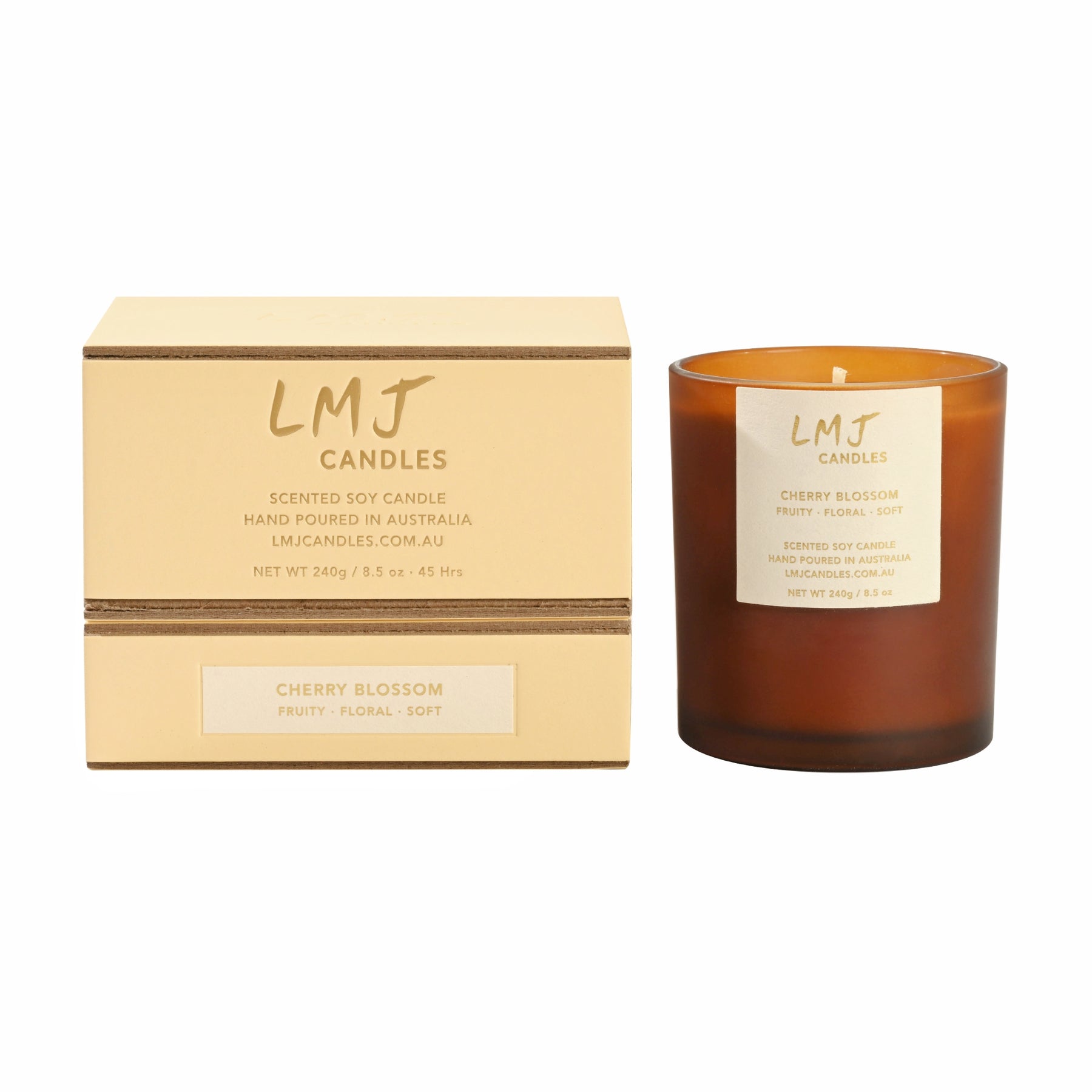 Cherry Blossom Soy Candle, Floral & Fruity Candle Australia, LMJ Candles