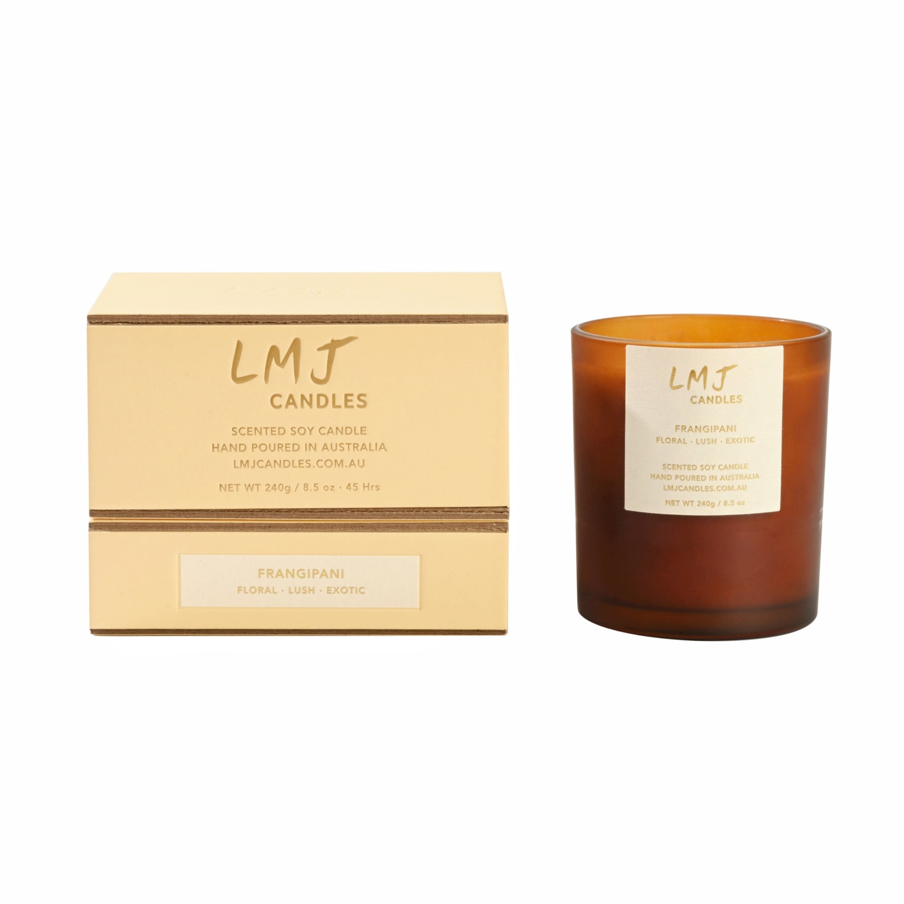 Frangipani Soy Candle, Tropical Floral Candle Australia, LMJ Candles