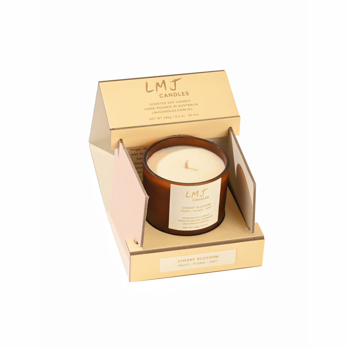 Cherry Blossom Soy Candle, Floral & Fruity Candle Australia, LMJ Candles