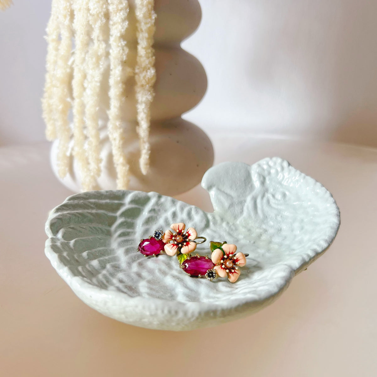 Handcrafted Cockatoo Decorative Tray, Trinket Dish - LMJ Candles