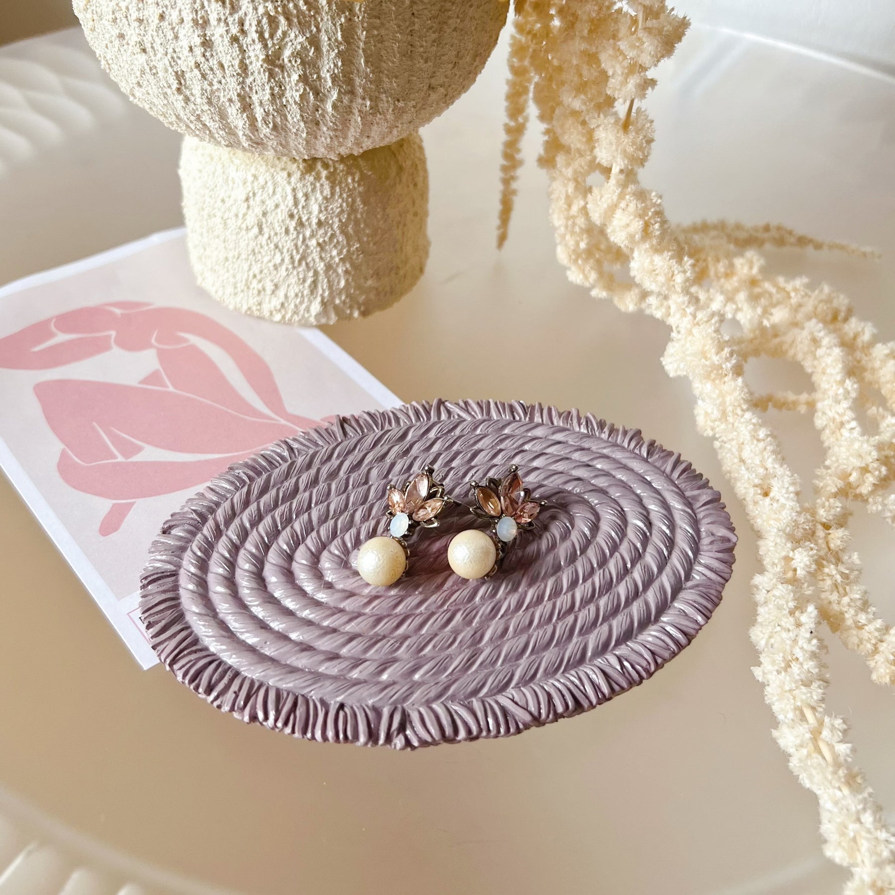 Rope Coaster, Handcrafted Trinket Dish - LMJ Candles