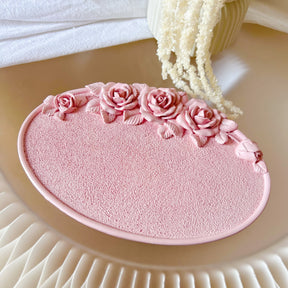 Handcrafted Oval Shaped Rose Candle Tray - LMJ Candles