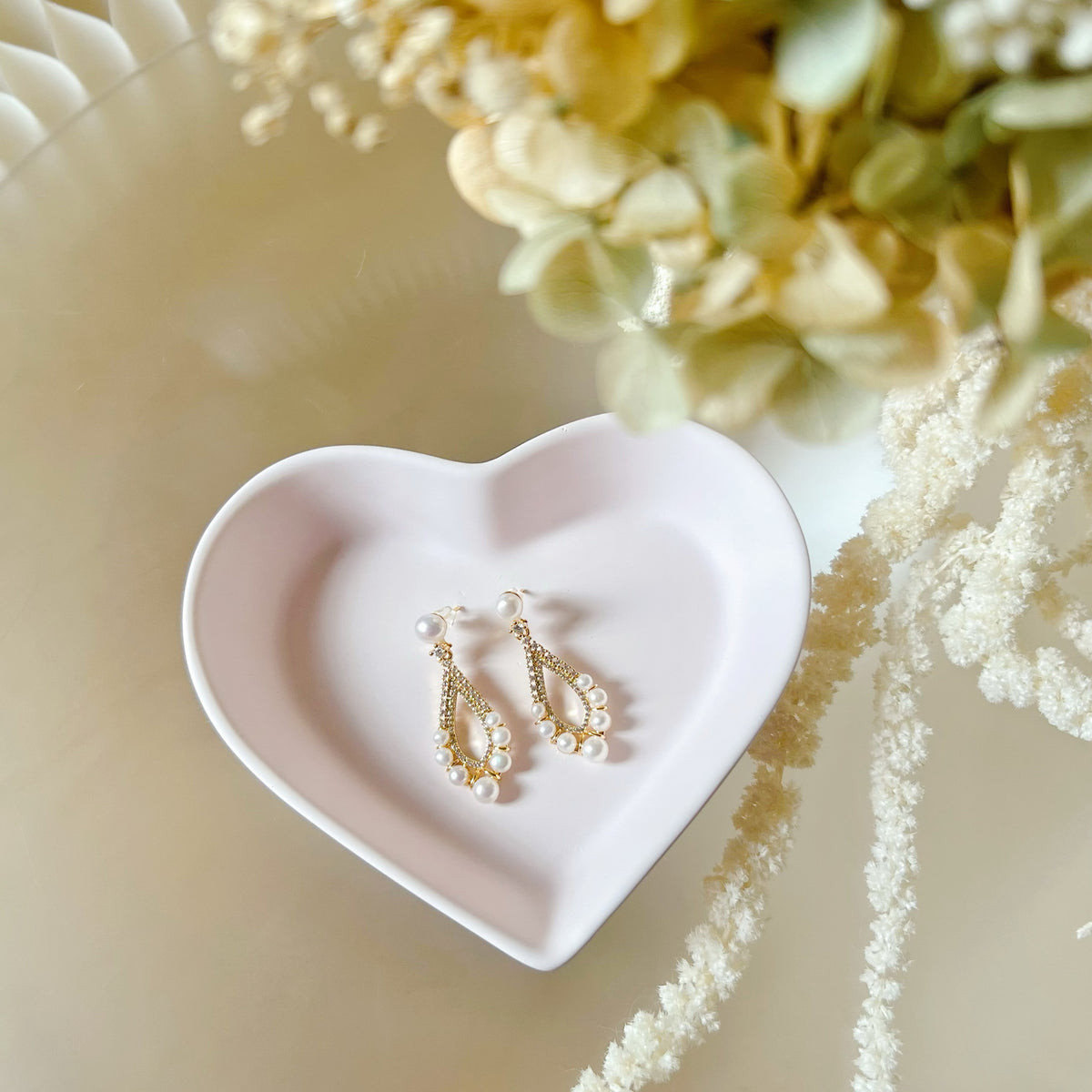Small Heart Decorative Trays | Handmade Trinket Dishes Candle Tray | LMJ Candles
