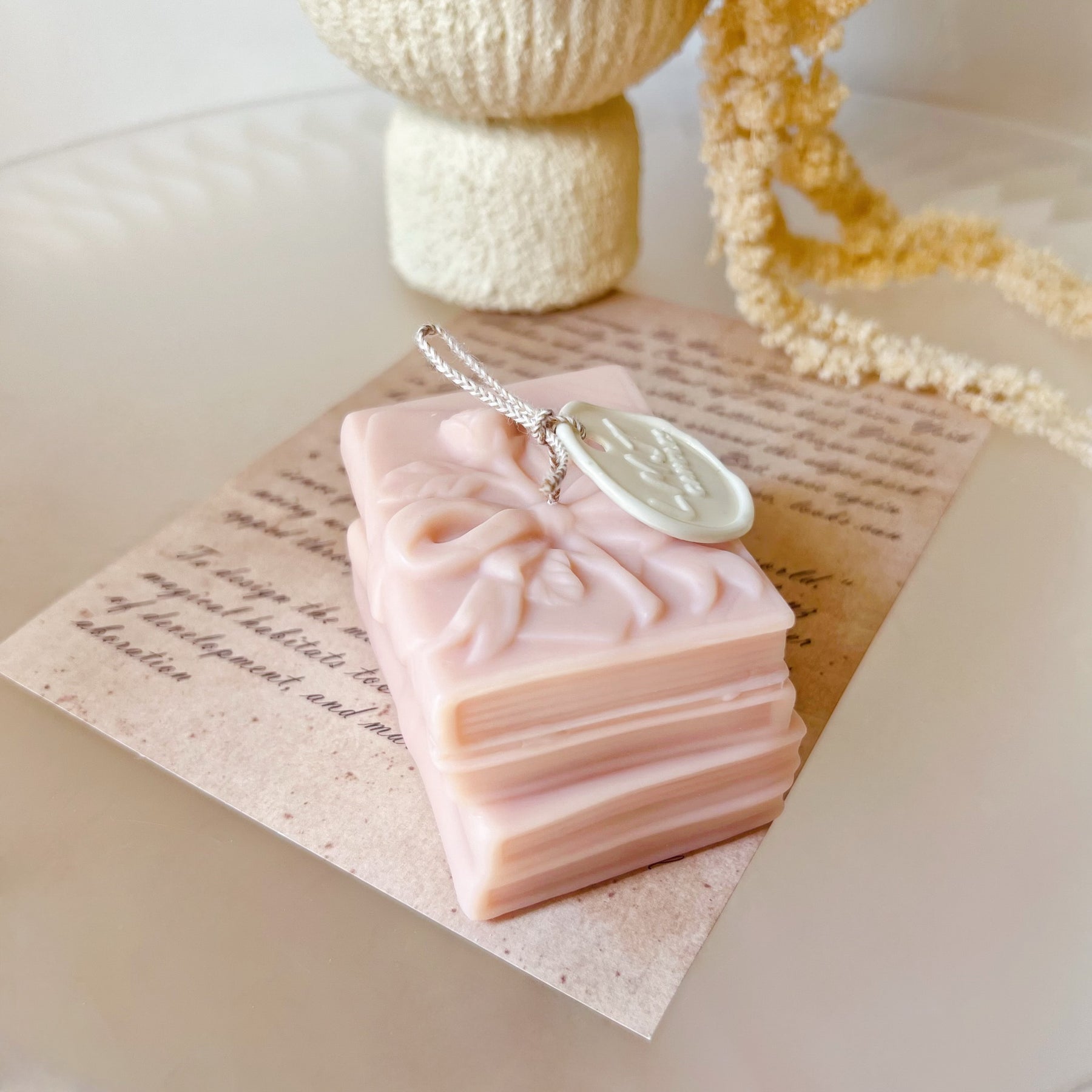 Rose Notebook Scented Soy Candle, Unique Gifts - LMJ Candles