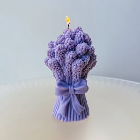 Lavender Bouquet Soy Candle, Floral Home Décor, LMJ Candles
