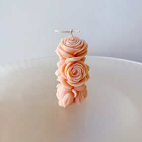 Small Rose Branch Soy Candle, Handmade Floral Candle, LMJ Candles