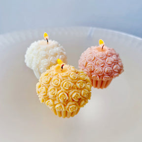 Flower Cupcake Soy Candle, Handmade Dessert Candle, LMJ Candles