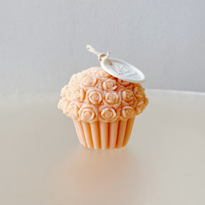 Flower Cupcake Soy Candle, Handmade Dessert Candle, LMJ Candles