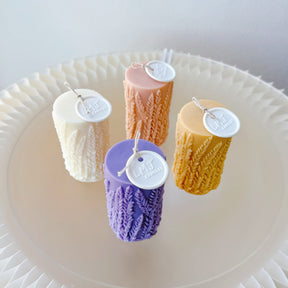 Lavender Scented Soy Pillar Candle, Flower Lover's Gift, LMJ Candles